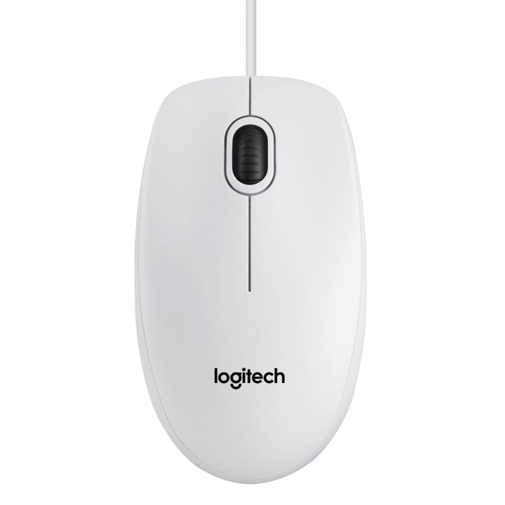 LOGITECH B100 OPTICAL USB MOUSE FOR BUS - WHITE - BLK BOX